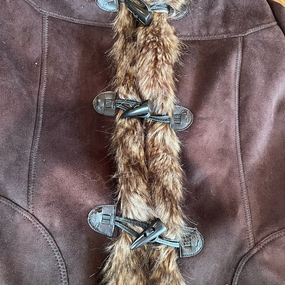 Johnson & Murphy Faux Fur Faux Suede Trimmed Women's Coat, size XL, see pics - Picture 12 of 15